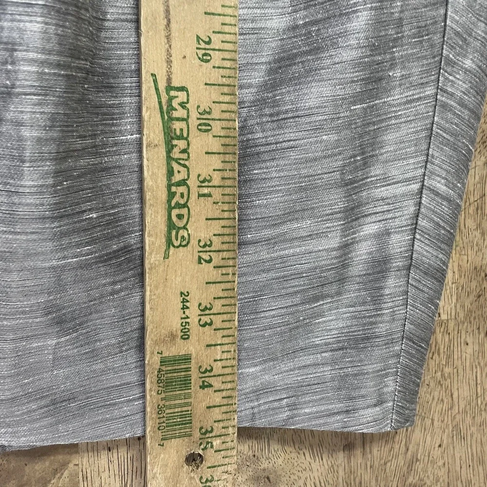 Nuovo Borgo Linen Blend Tie Back Tunic Dress Silver‎ Gray 44 Italy Large